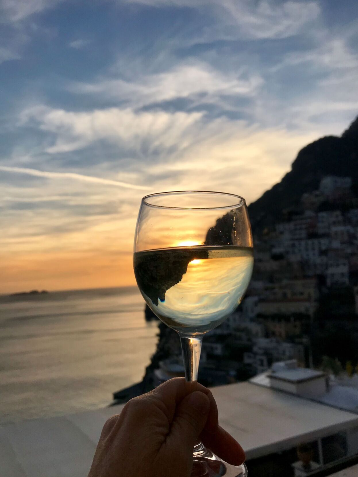 Cheers to the sunset in Italy